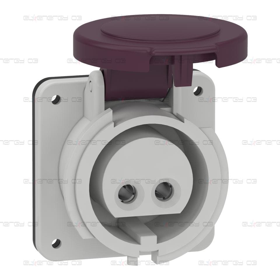 Индустриален контакт за монтаж в табло, Mureva PK, прав, 16A, 2P, 20/25V, IP44