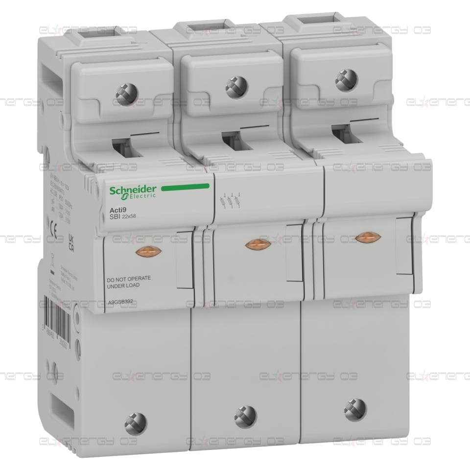 Основа за предпазител, Acti9 SBI, 3P, 125A, за 22 x 58mm