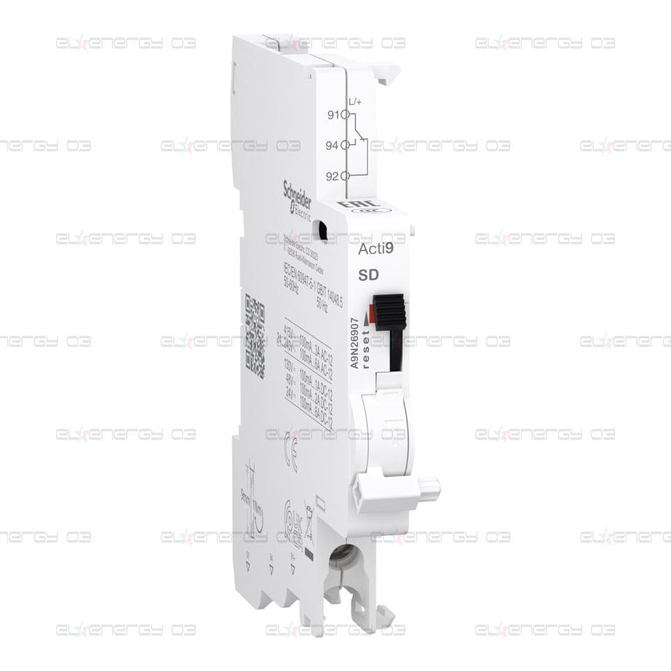 Спомагателен контакт, Acti9 A9N, SD, 1 C/O, 100mA - 6A, 24-415 VAC, 24-130 VDC, долна връзка