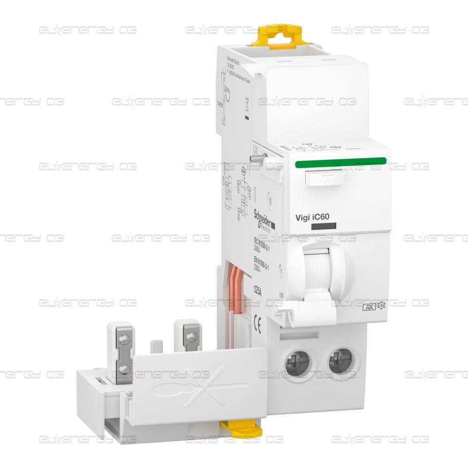 Vigi iC60 - earth leakage add-on block - 2P - 25A - 30mA - A type