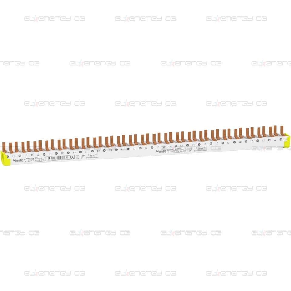 Acti9  - захранваща шина, 3P+N balanced, 9 mm щифт, 24 модула, 80 A