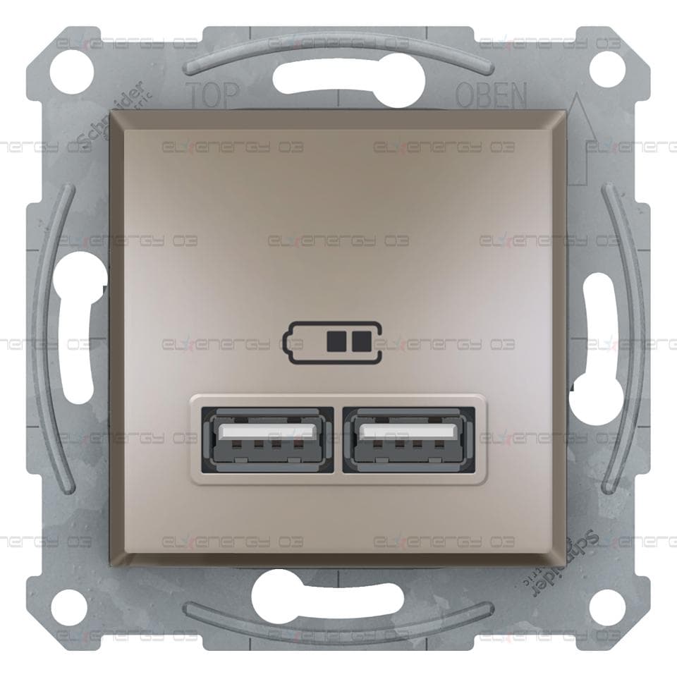 USB зарядно, 2.1А, бронз