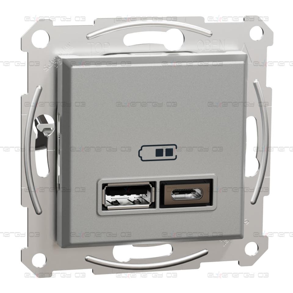 USB зарядно 2,4A A+C, алуминий