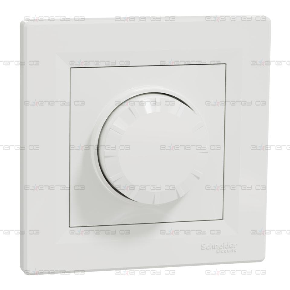 Ротативен димер, Asfora, многокабелен ,LED, 230V, 370W, DIY,с рамка, бял