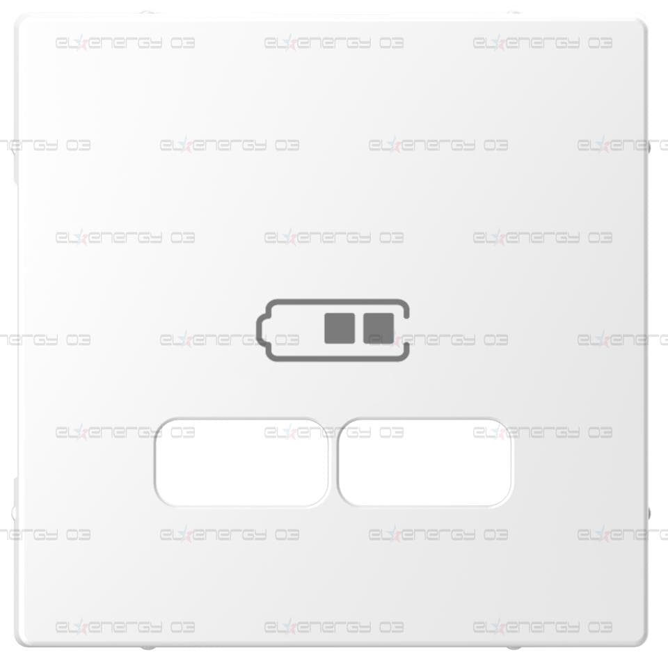 Преден панел за двоен излаз USB A+А - 2.1 A, D-Life, бял лотус