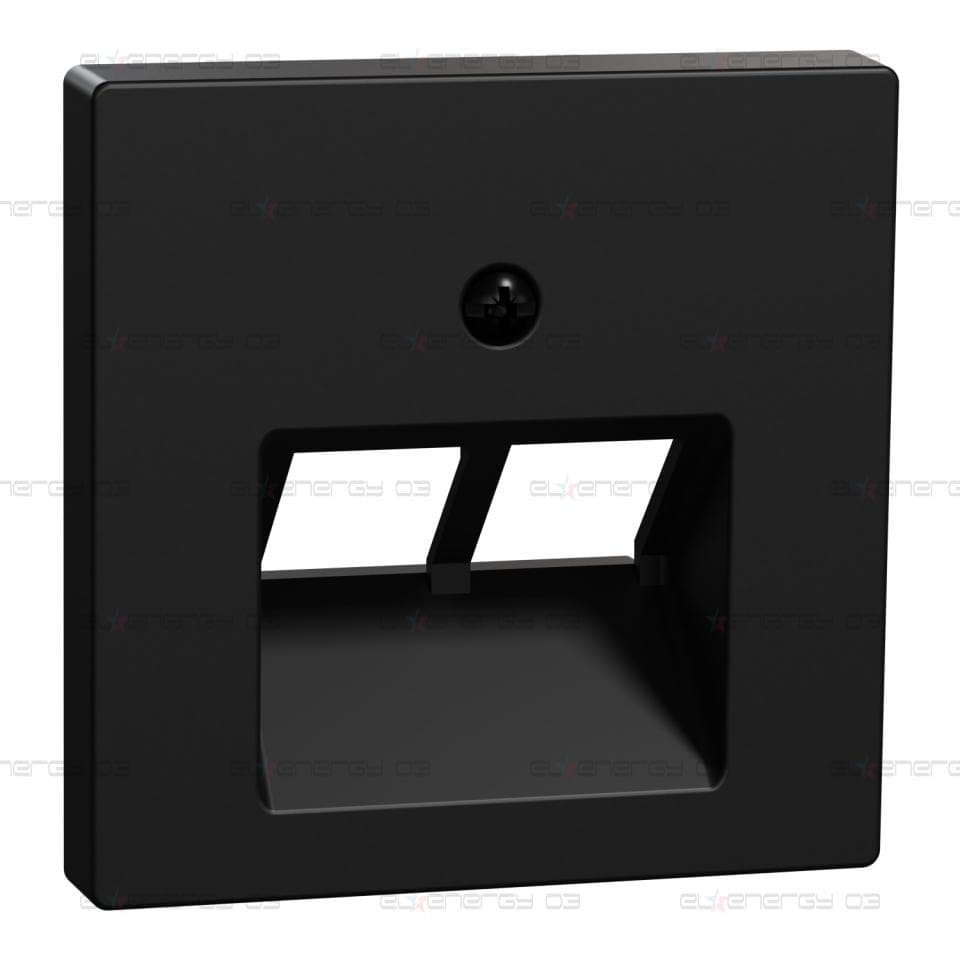 Преден панел за RJ45 2-контактни излаза, черен мат, System M