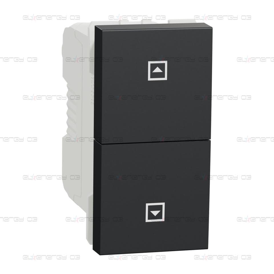Бутон за щори, New unica, 10A, 250V, 1 модул, антрацит