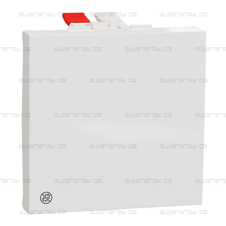 Превключвател, New unica, 1-полюса, 10AX, 2 модула, безвинтово свързване, антибактериален, IP4X, бял
