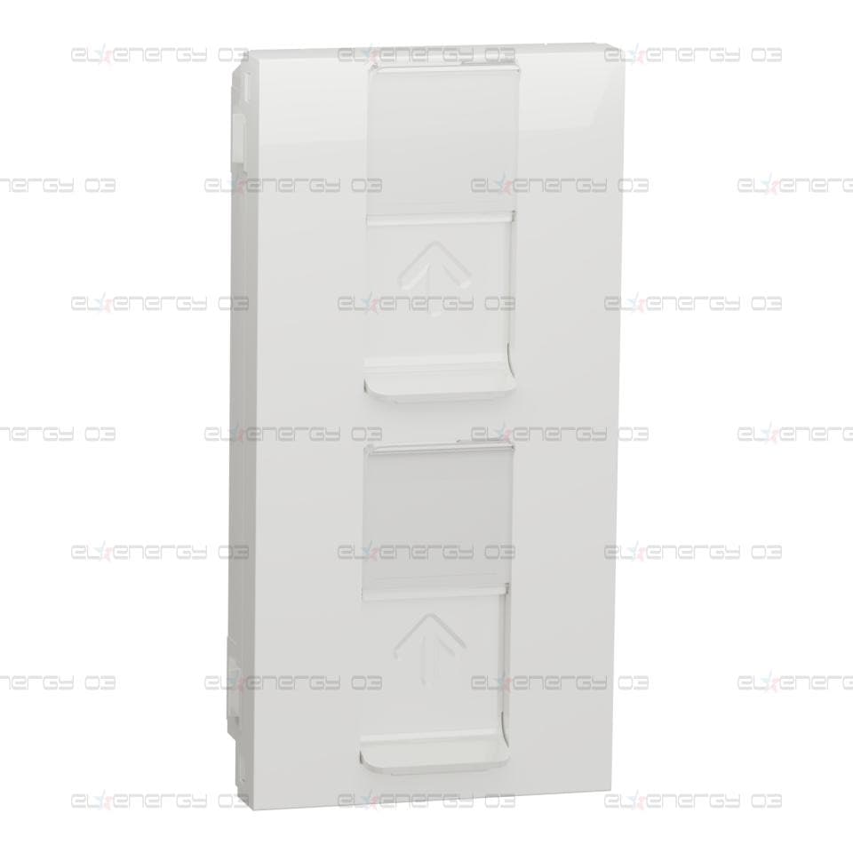 Двойна розетка RJ45, кат. 6 UTP 45x90