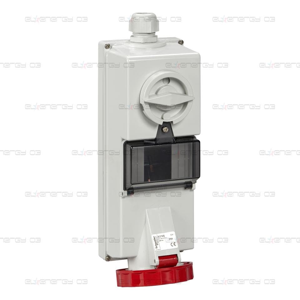 Индустриален контакт с блокировка, Mureva PK, стенен монтаж, 32A, 3P+N+E, 400V, IP65