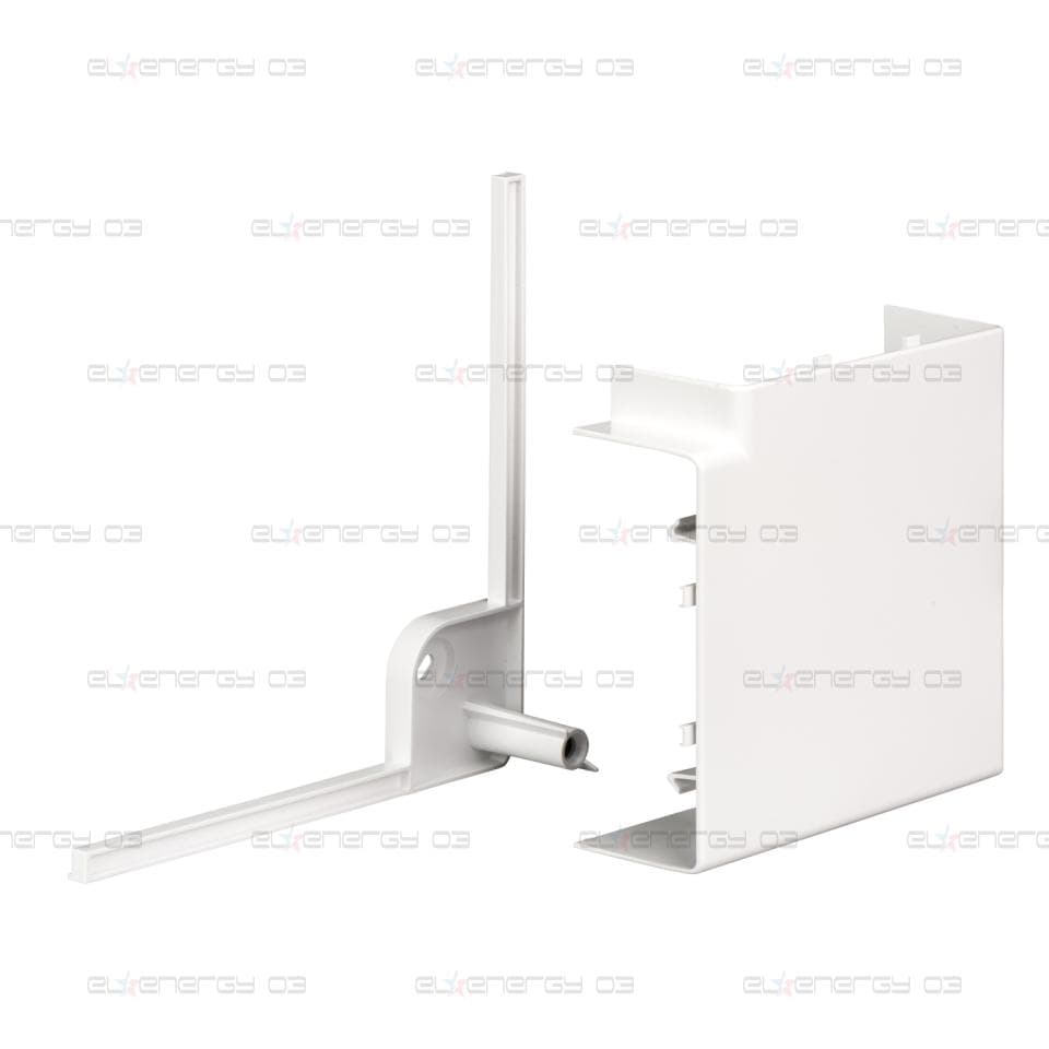OptiLine 45 - bend 90° - 140 x 55 mm - PC/ABS - полярно бяло