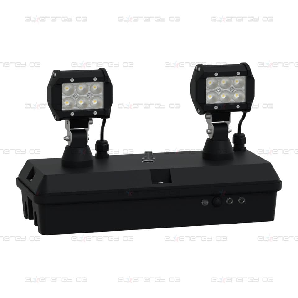 Аварийно осветление, Exiway Smartduo, Dicube, 1h, 2x1200lm, непостоянно поддържано светене, черен