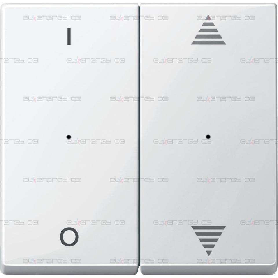 Капак за ключ KNX 2 пуш бутона, полярно бяло, System M