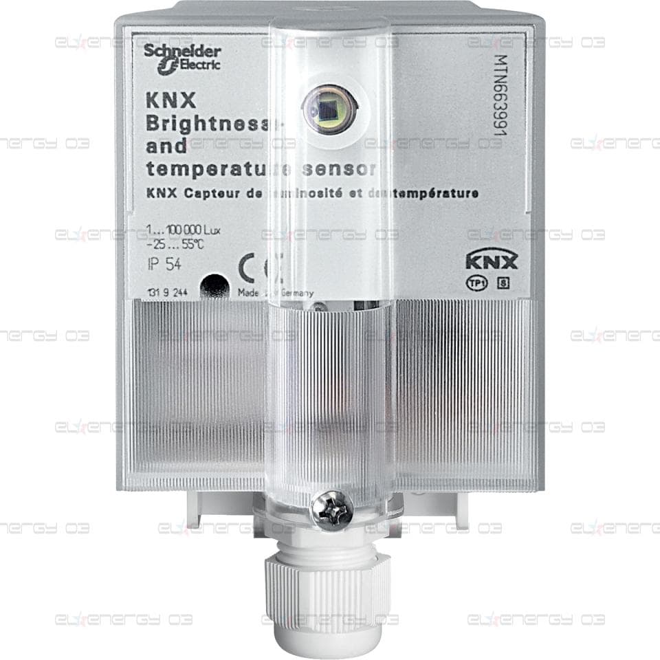 Сензор за яркост и температура KNX, светло сив