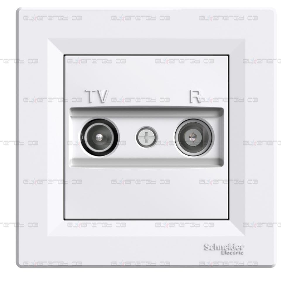 TV/R розетка крайна 1dB, бял