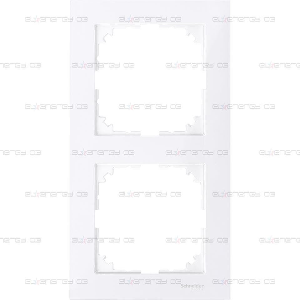 Двумодулна декоративна рамка M-PURE, активно бяло