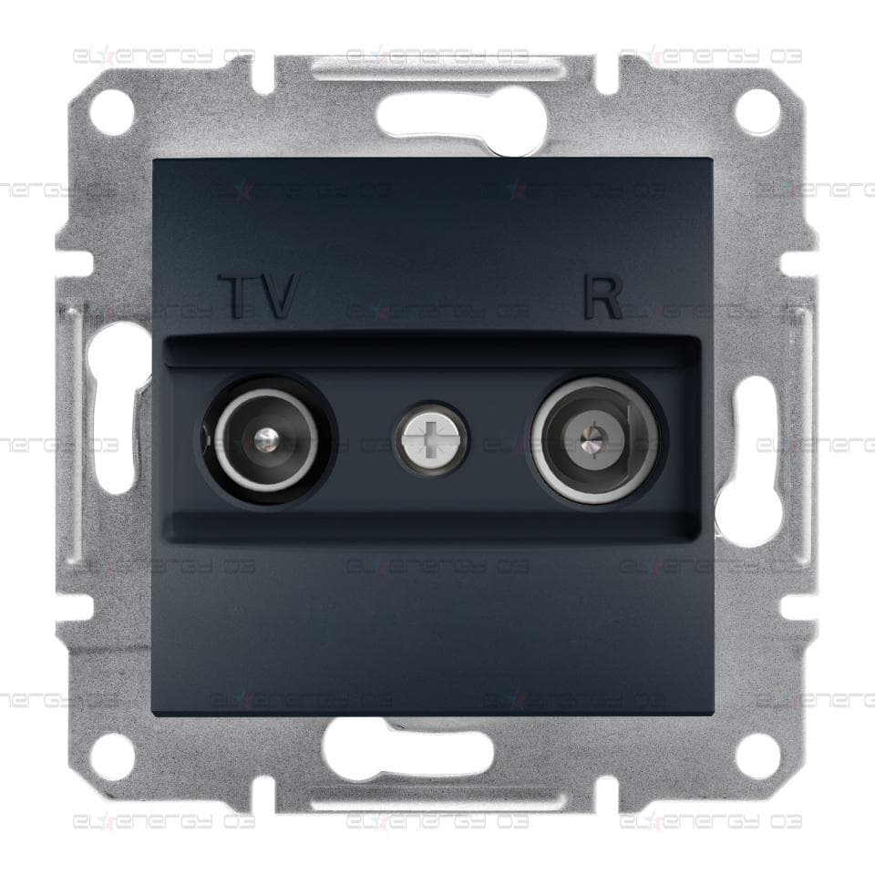 tv/r розетка крайна 1db, антрацит