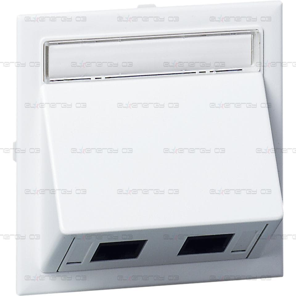 Инф.розетка RJ45, Свързващ комплект, ъглов, 2xActassi Cat.6 UTP, LEXCOM