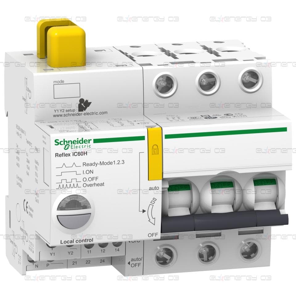 Миниатюрен прекъсвач с интрегриран контролер Reflex iC60H Ti24 25 A 3P-крива C