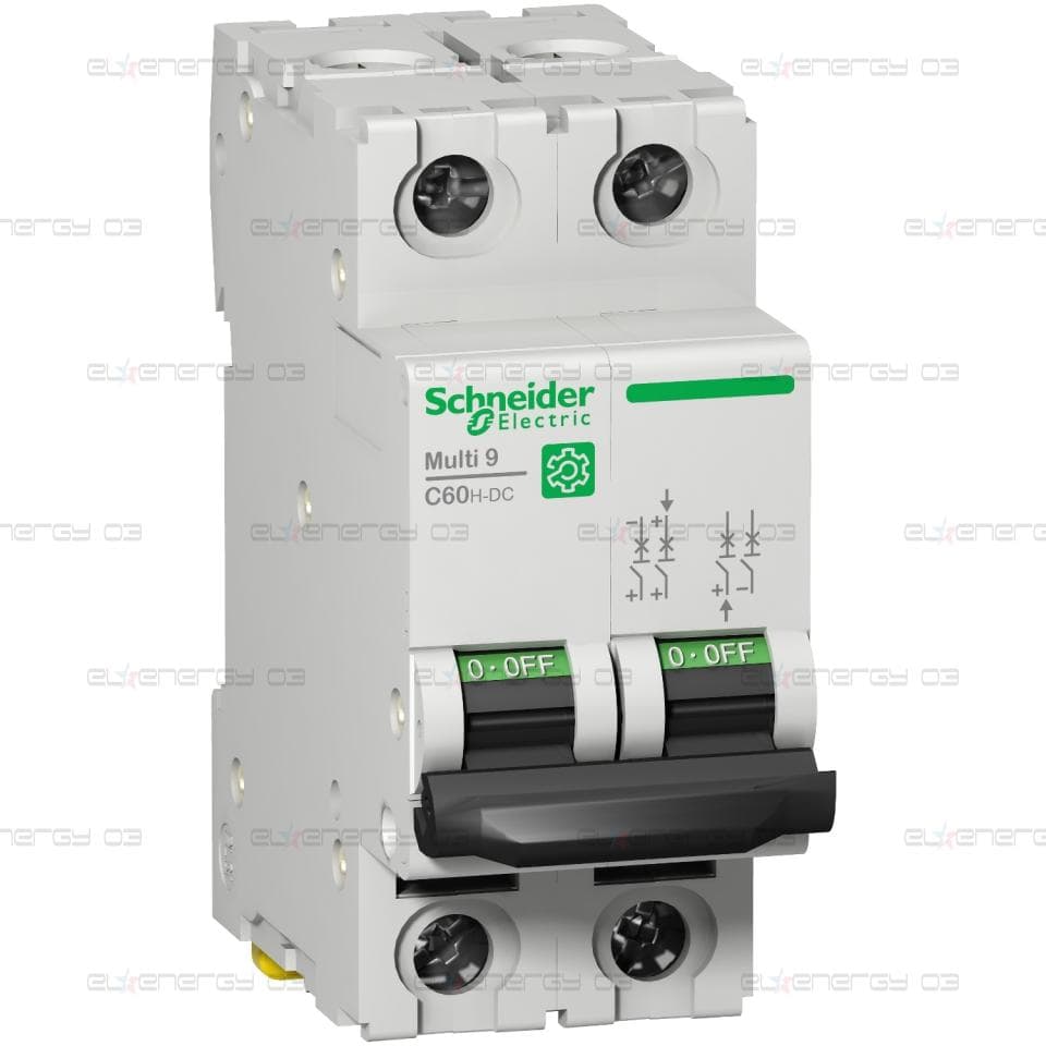 Миниатюрен прекъсвач (MCB), Multi9 C60H-DC, 2P, 6A, D крива, 5kA (UL1077), 6kA (IEC/EN 60947-2)