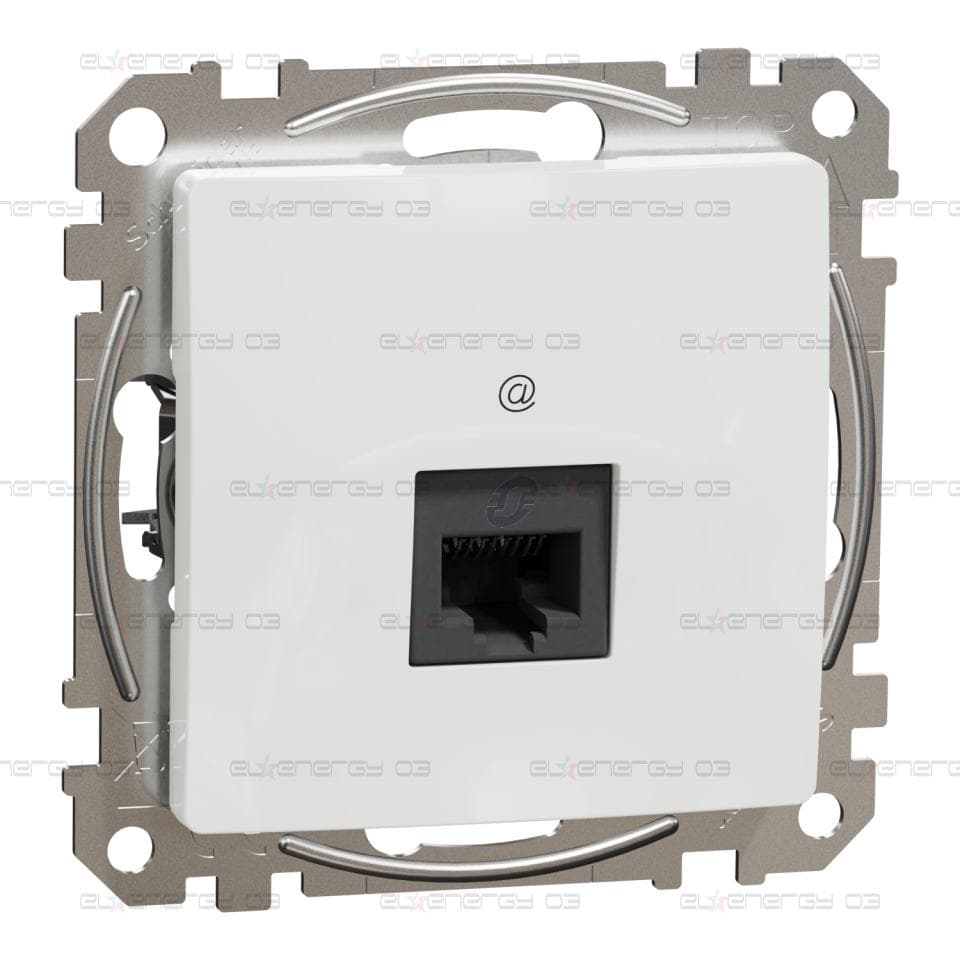 Изход за данни CAT 5E UTP, Sedna, RJ45, бял