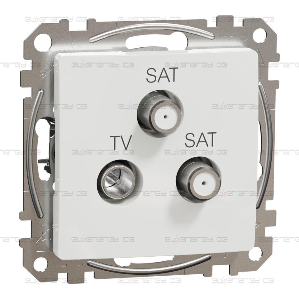 TV/SAT/ SAT розетка 4db, Sedna, бял