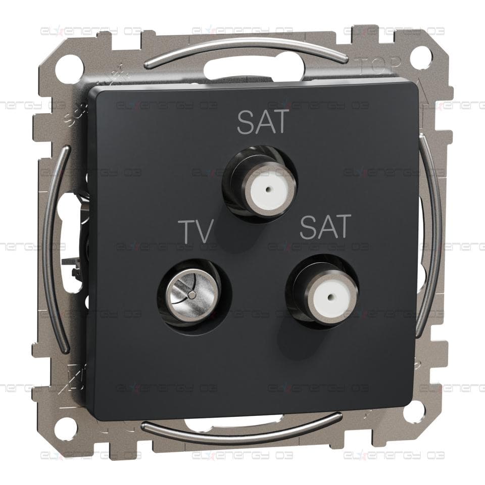 TV/SAT/ SAT розетка 4db, Sedna,антрацит