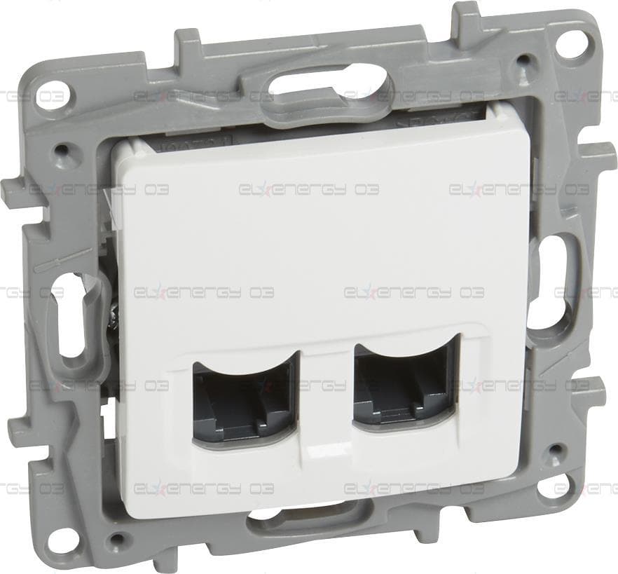 Розетка 2xRJ45 UTP cat.6 цвят Бял Niloe Legrand