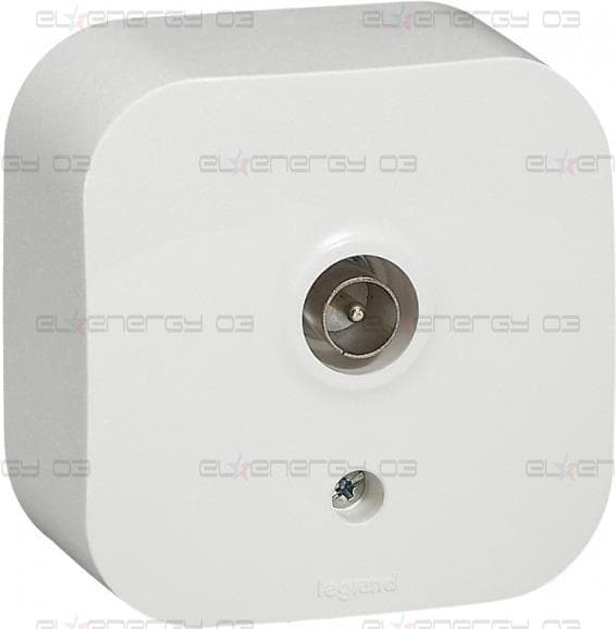 Pозетка TV тип коаксиал IP21 открит монтаж цвят Бял Forix Legrand