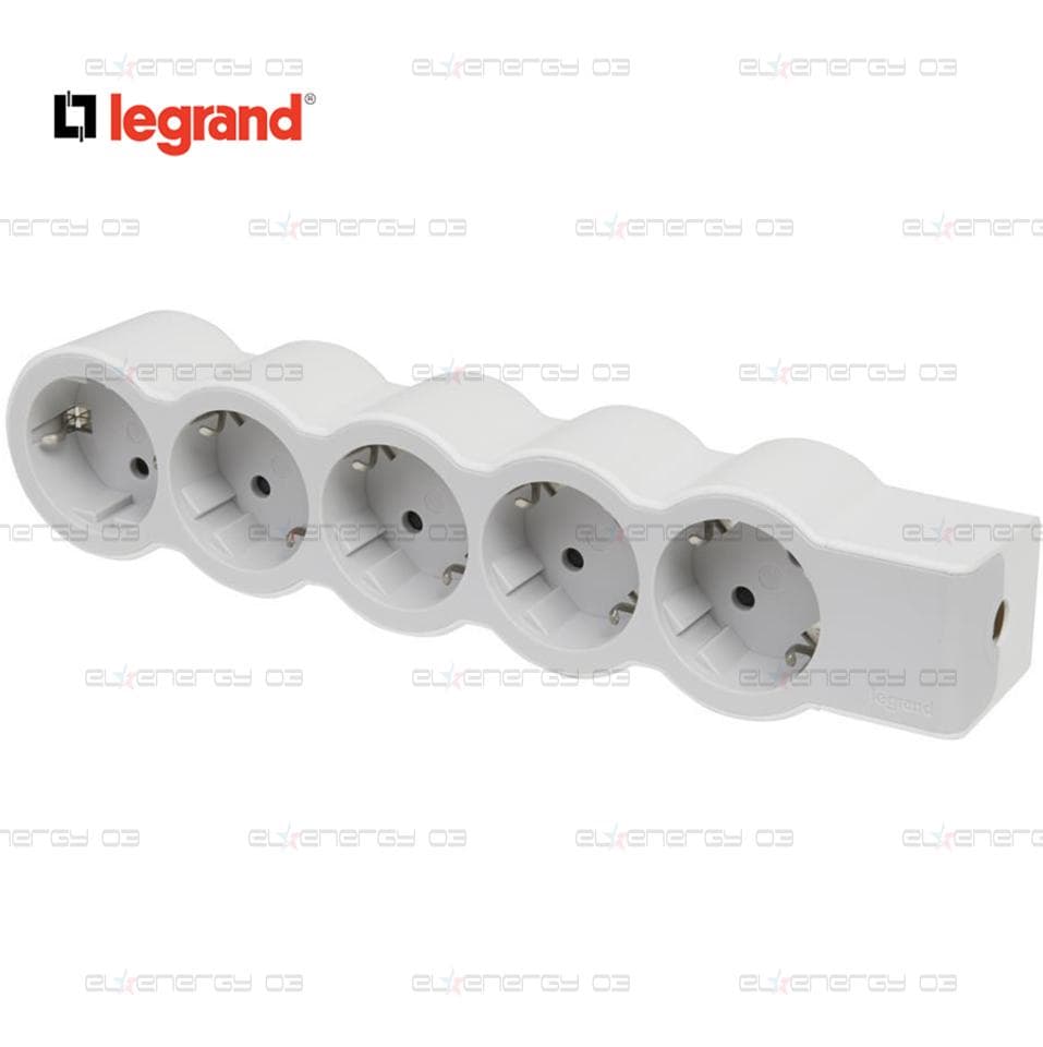 Разклонител БЯЛ 5x2P+E без кабел Standard NEW Legrand