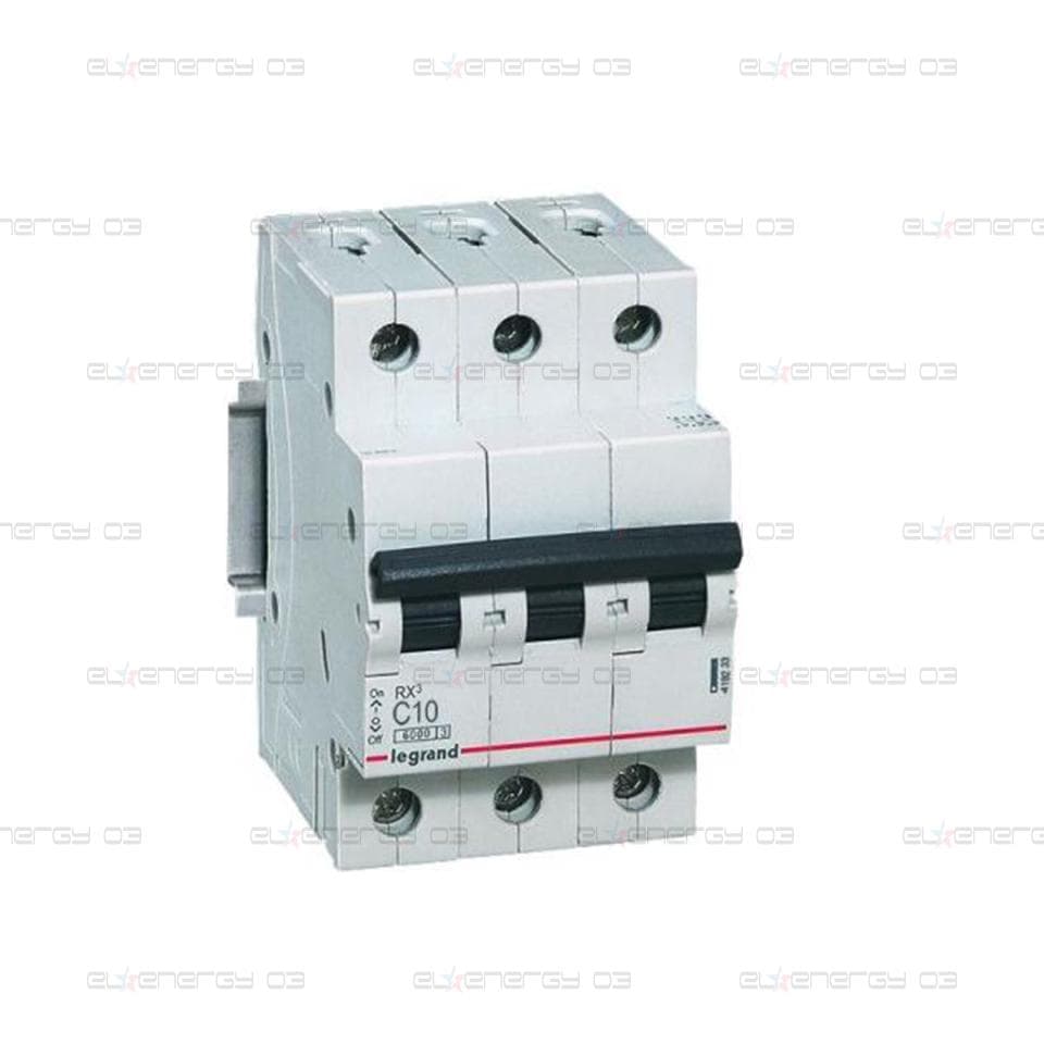 Автоматичен прекъсвач RX3 3P 10A крива С 6kA Legrand