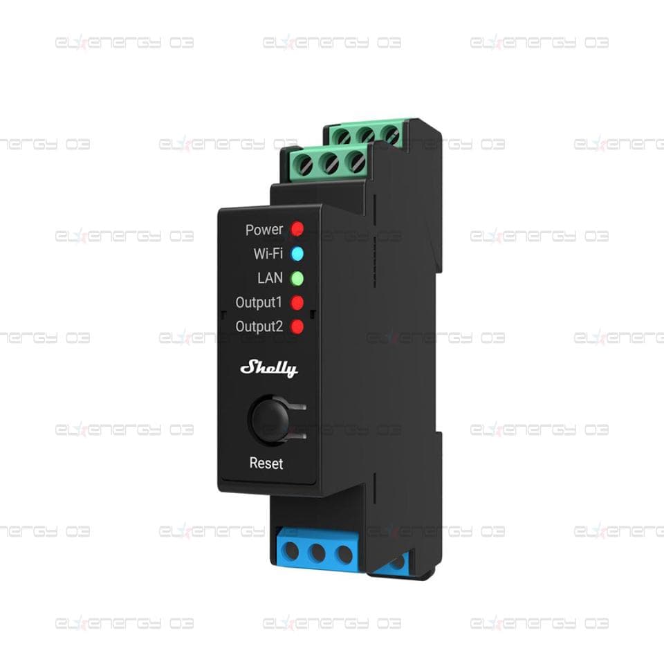 Импулсно Smart реле 2х On/Off 16A (25A) за DIN монтаж Shelly PRO 2 – 268025