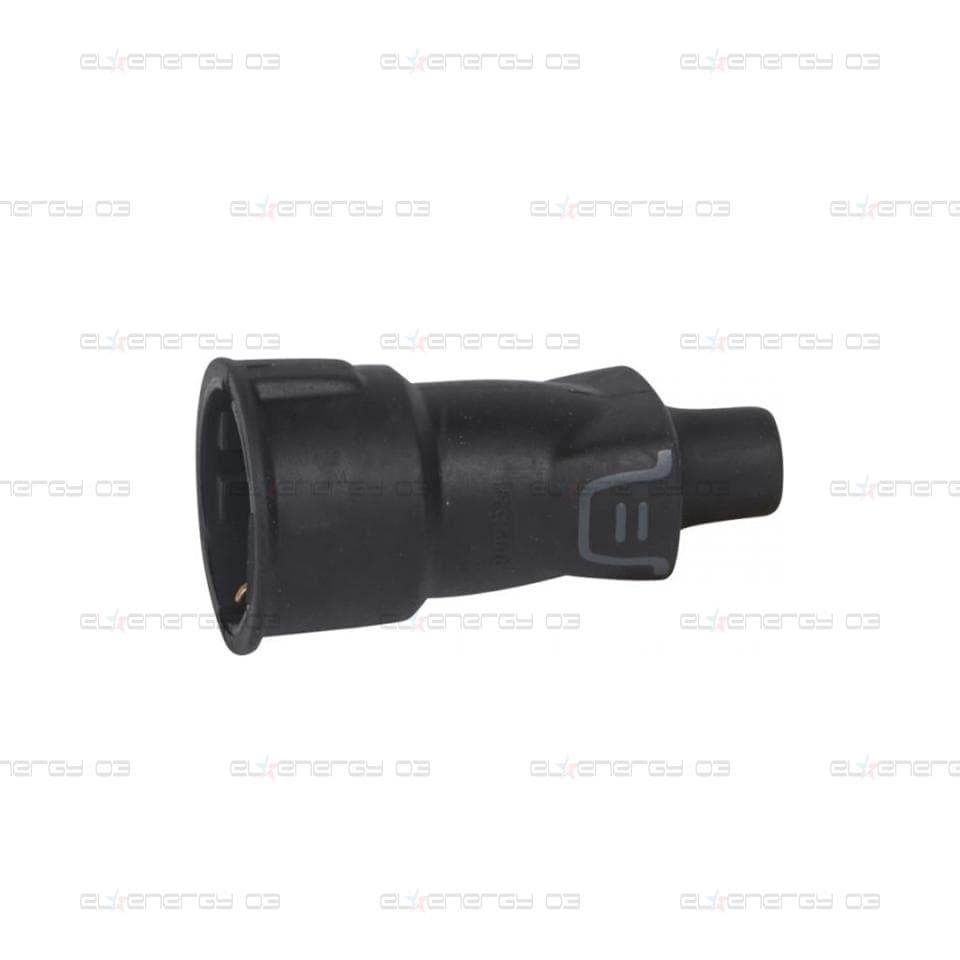 Куплунг черен 2P+Т 16A ІР44 250V гумиран Legrand /10бр/