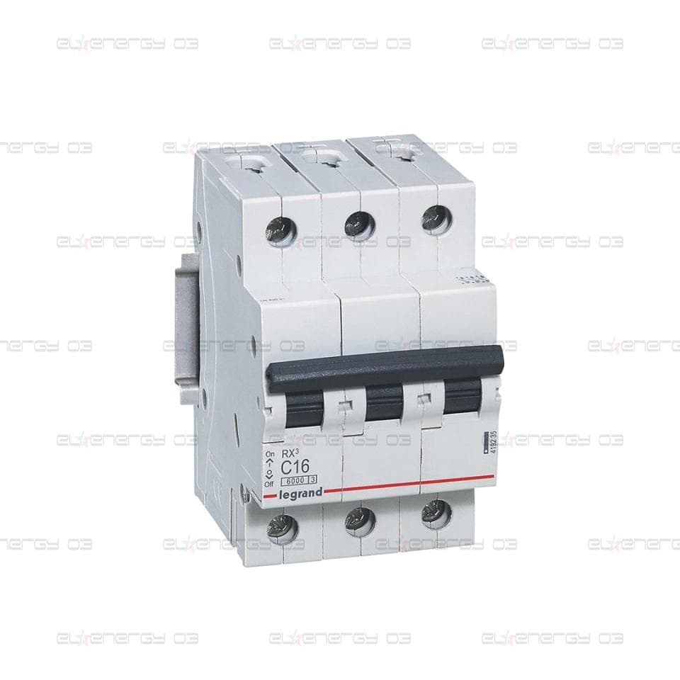 Автоматичен прекъсвач RX3 3P 16A крива С 6kA Legrand