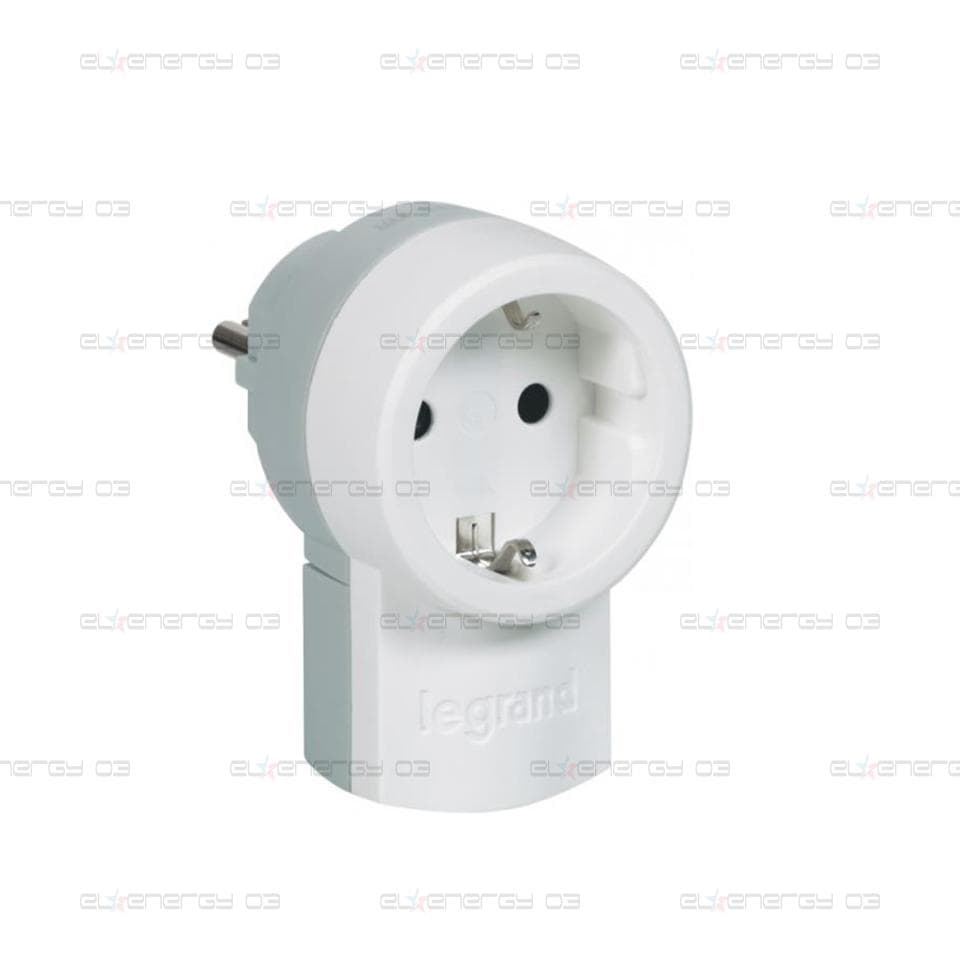 Щепсел с контакт шуко 2P+T 16A бял Legrand