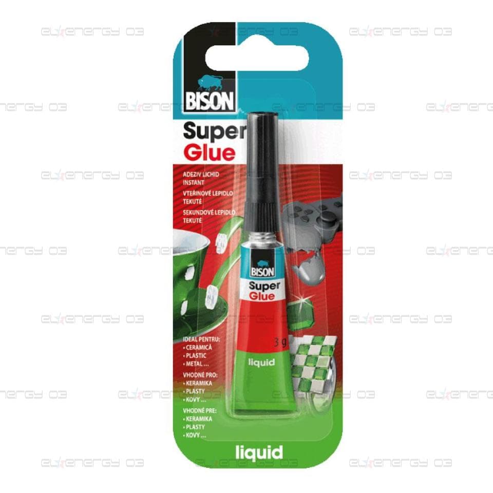 Супер лепило, Bison Super Glue ® ,3гр течно / карта