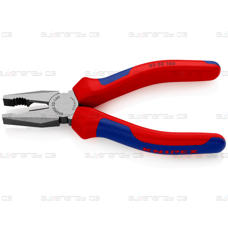Комбинирани клещи, синьо-червена ръкохватка 160мм, Knipex