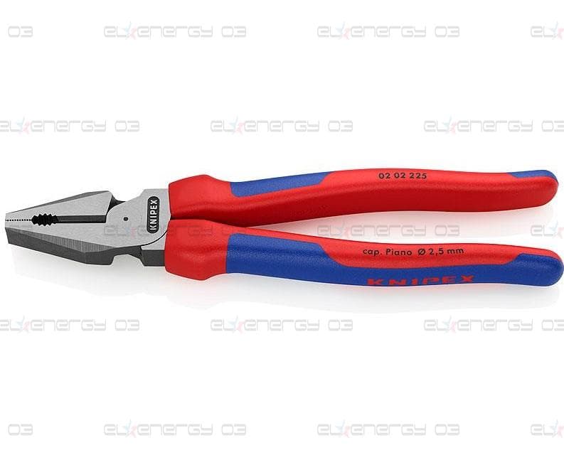 Комбинирани клещи усилени, синьо-червена ръкохватка 225мм, Knipex