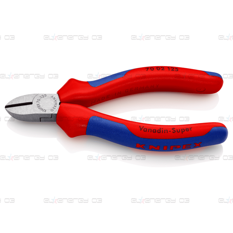 Клещи диагонални резачки, синьо-червена ръкохватка 125мм, Knipex