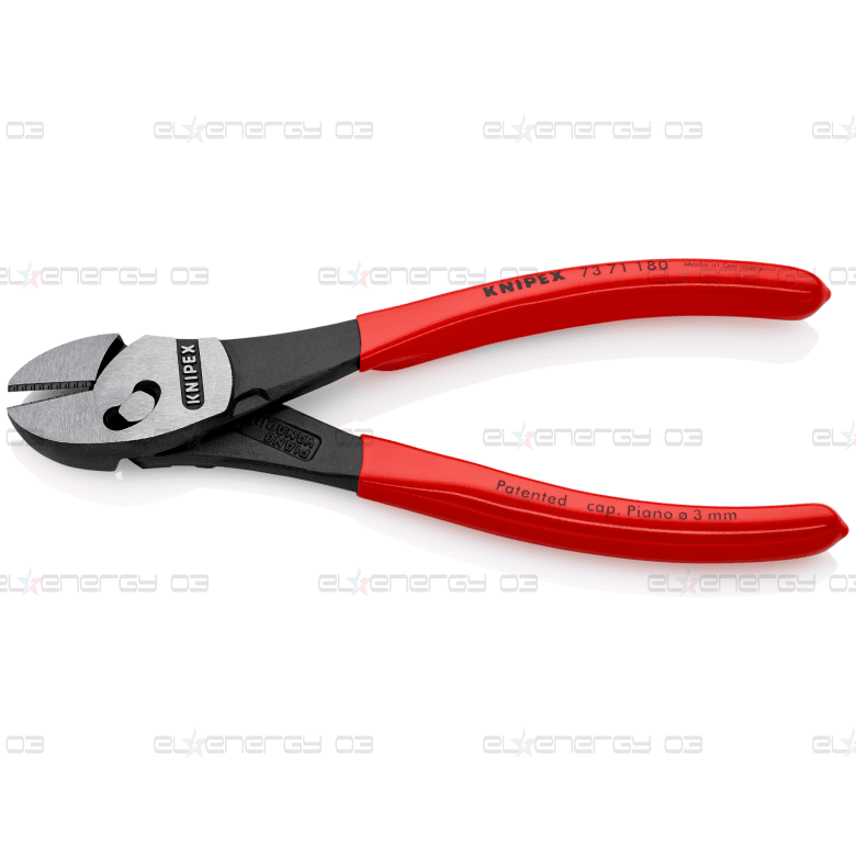 Клещи диагонални резачки усилени TwinForce, червена ръкохватка 180мм, Knipex