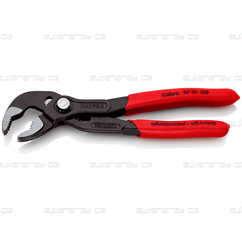 Клещи раздвижени Cobra, червена ръкохватка 150мм, Knipex