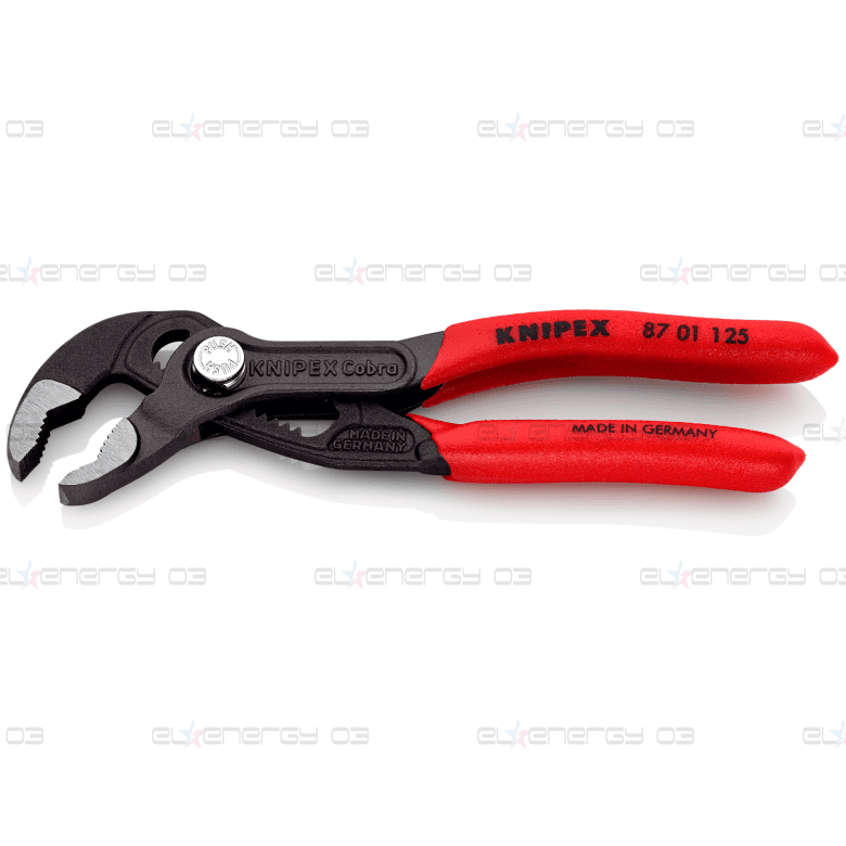 Клещи раздвижени Cobra, червена ръкохватка 125мм, Knipex