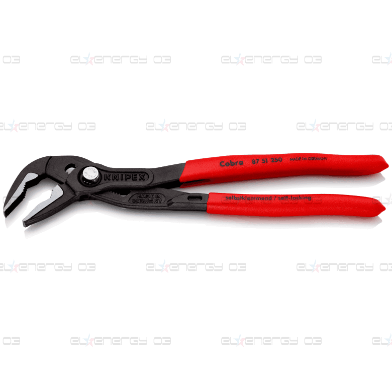 Клещи раздвижени Cobra ES, червена ръкохватка 250мм, Knipex