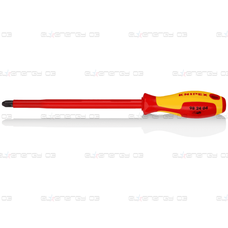 Отвертка PH 4, VDE 1000V жълто-червена ръкохватка 320мм, Knipex