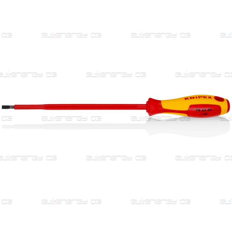 Отвертка шлиц 4.5, VDE 1000V жълто-червена ръкохватка 287мм, Knipex