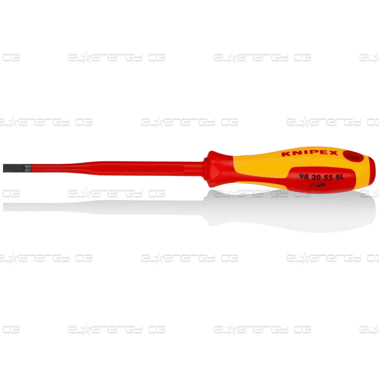 Отвертка шлиц 5.5 Slim, VDE 1000V жълто-червена ръкохватка 232мм, Knipex