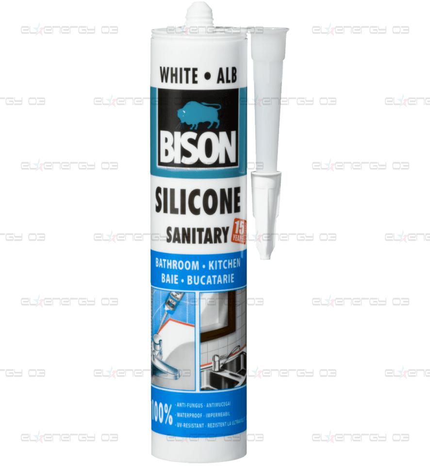 Санитарен силикон BISON, 280 мл, Прозрачен