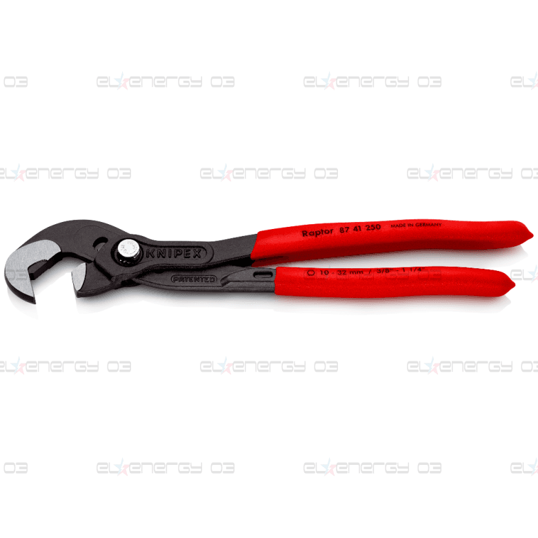 Клещи раздвижени Raptor, червена ръкохватка 250мм, Knipex