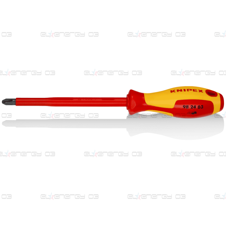 Отвертка PH 3, VDE 1000V жълто-червена ръкохватка 270мм, Knipex