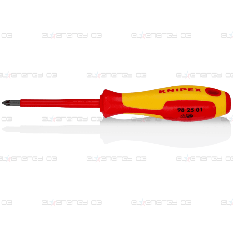 Отвертка PZ 1, VDE 1000V жълто-червена ръкохватка 187мм, Knipex